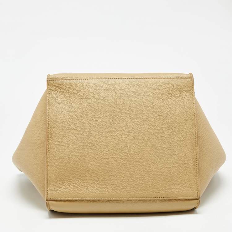 Pre Owned Celine Cream Leather Big Bag Bucket Bag