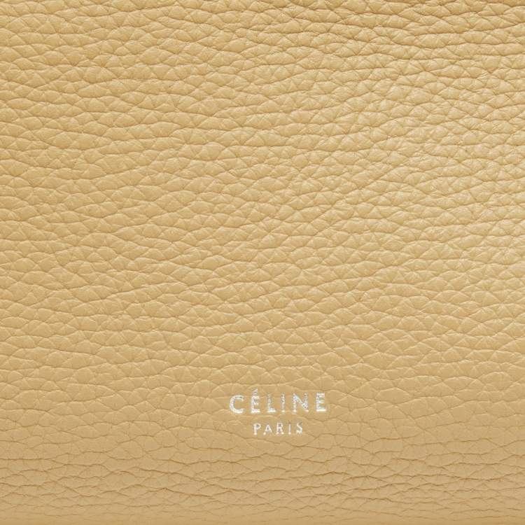 Pre Owned Celine Cream Leather Big Bag Bucket Bag