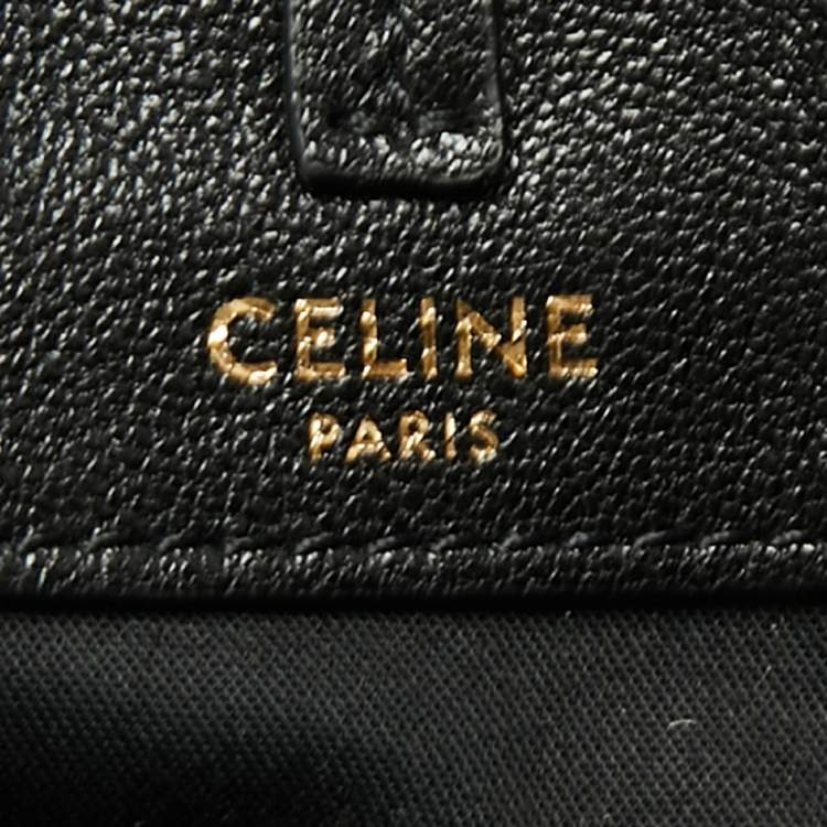 Pre Owned Celine Black Leather Studded Fringe Hobo