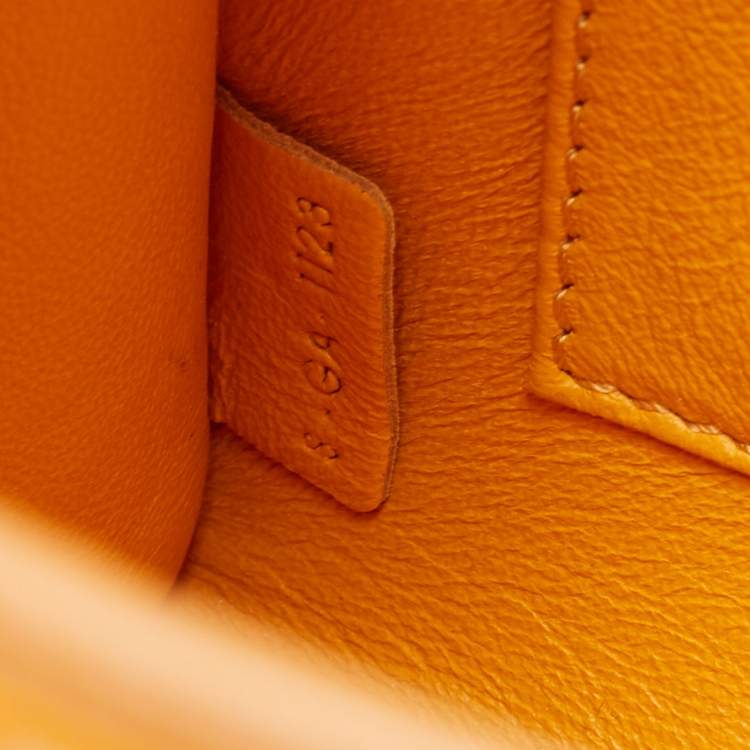 Pre Owned Celine Mustard Python Nano Luggage Tote