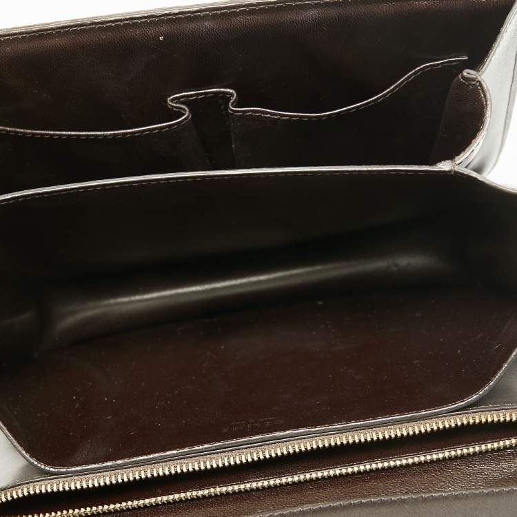 Pre Owned Celine Beige/Cream Watersnake Medium Classic Box Shoulder Bag