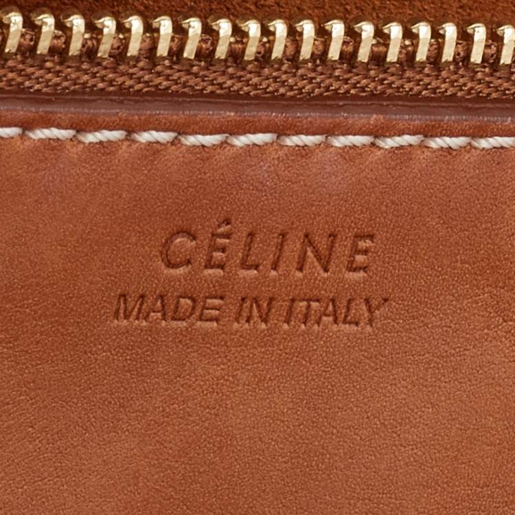 Pre Owned Celine Brown Leather Mini Tie Tote