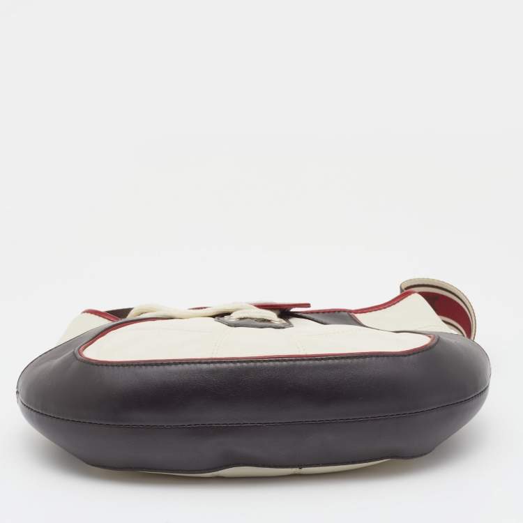 Pre Owned Celine White And Red Leather 2002 Fifa World Cup Hobo