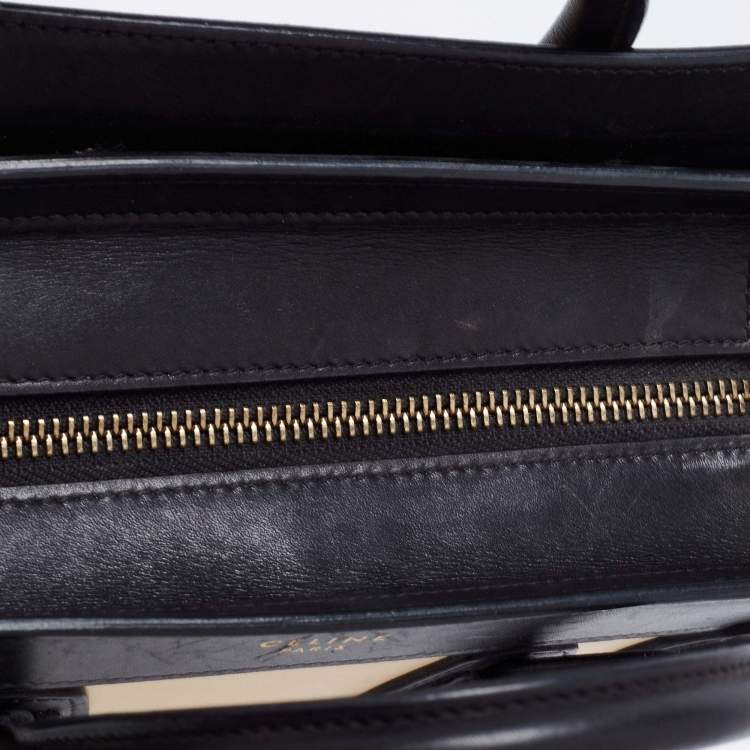 Pre Owned Céline Tri Color Leather Nano Luggage Tote