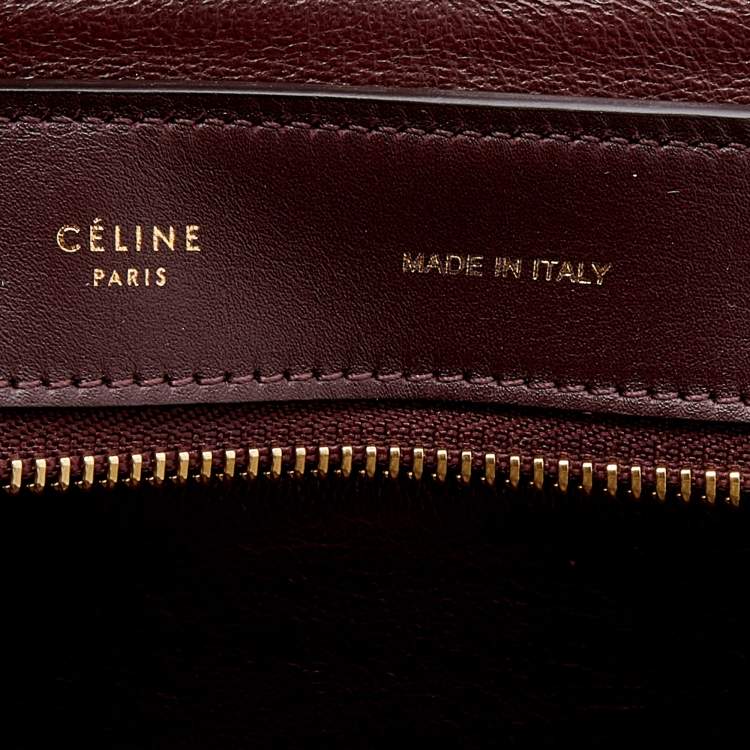 Pre Owned Celine Tricolor Leather Medium Trapeze Top Handle Bag