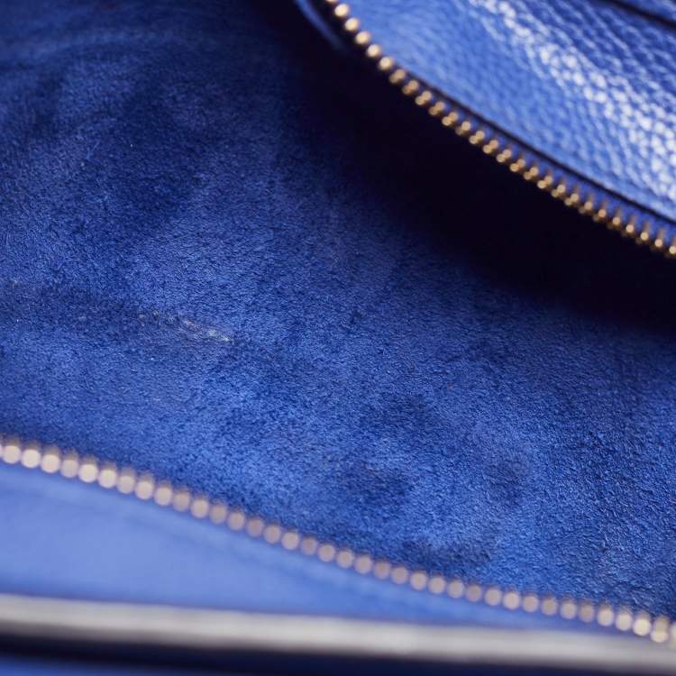 Pre Owned Celine Blue Leather Nano Luggage Tote