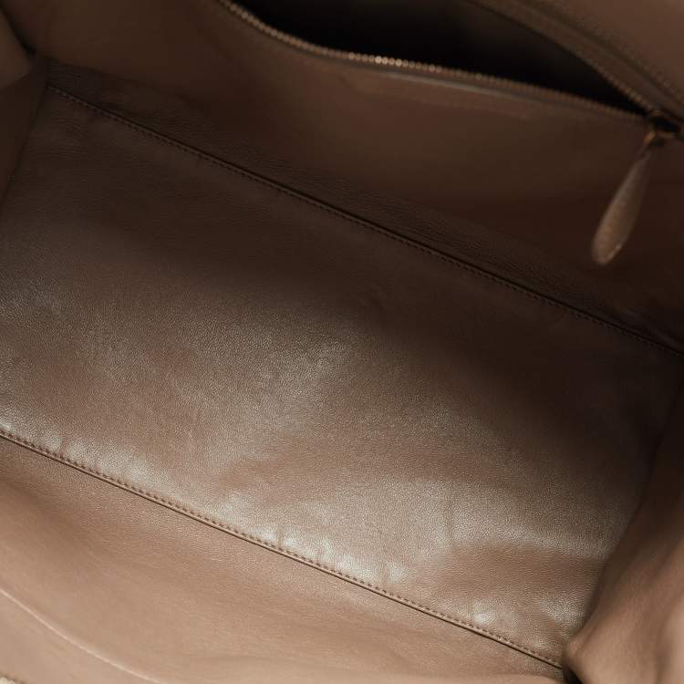 Pre Owned Celine Beige Leather Large Luggage Tote
