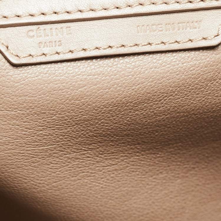 Pre Owned Celine Beige Leather Large Luggage Tote