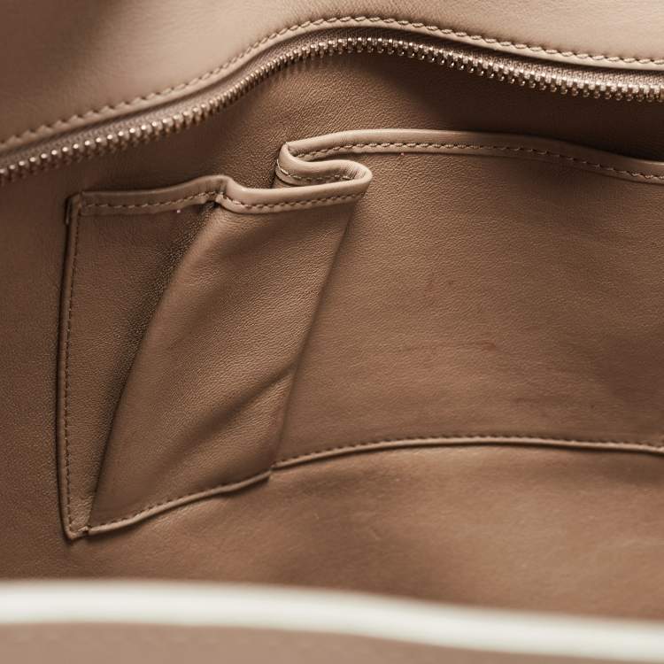 Pre Owned Celine Beige Leather Large Luggage Tote