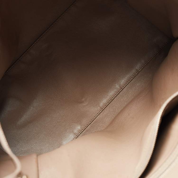 Pre Owned Celine Beige Leather Large Luggage Tote