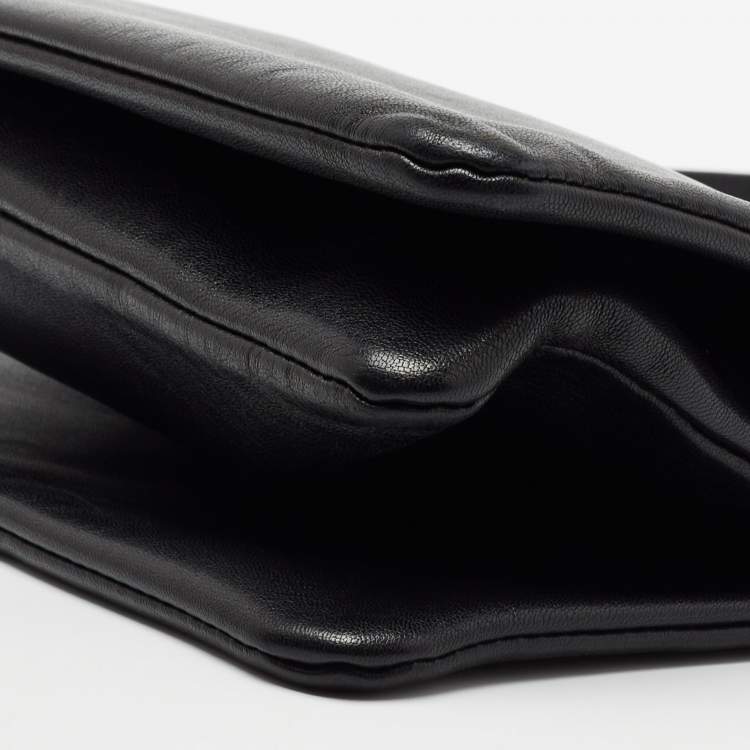 Pre Owned Celine Black Leather Large Trio Crossbody Bag