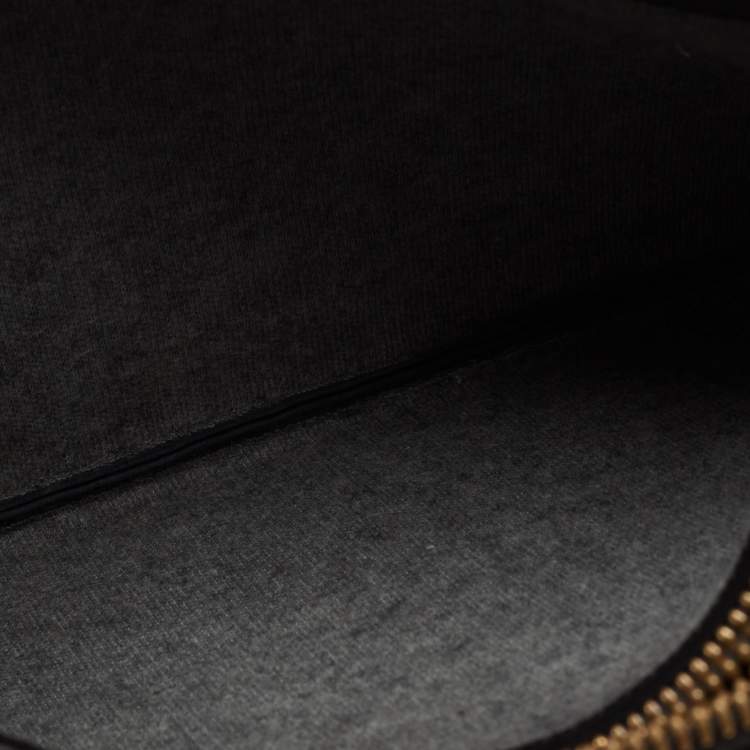 Pre Owned Celine Black Leather Large Trio Crossbody Bag