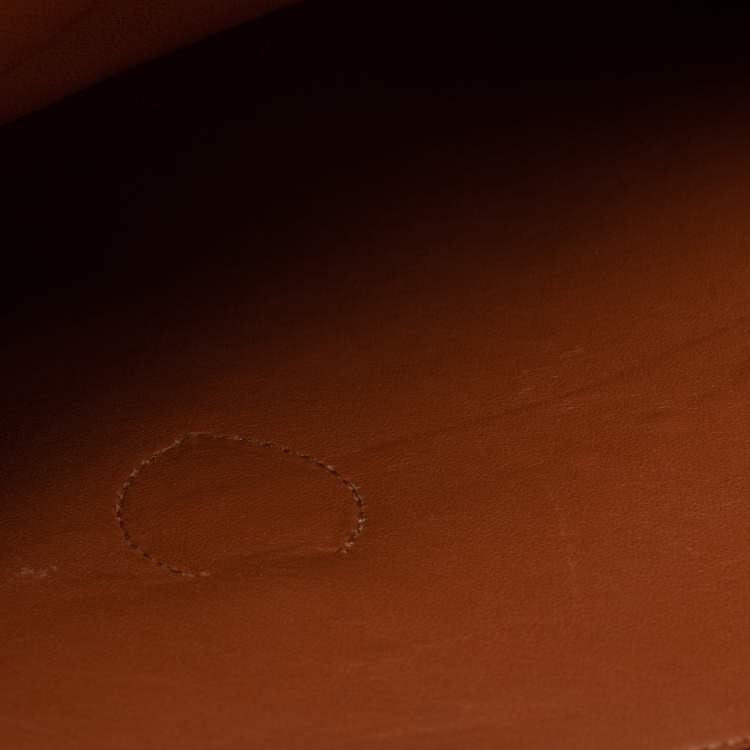 Pre Owned Celine Navy Blue/Tan Brown Leather Boxy Tote