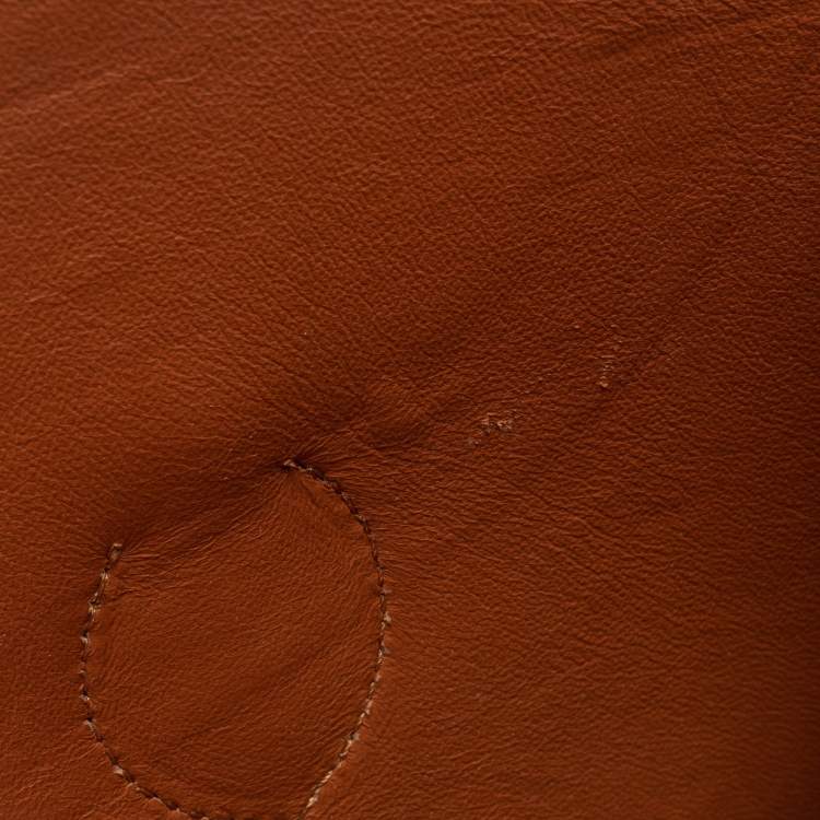 Pre Owned Celine Navy Blue/Tan Brown Leather Boxy Tote