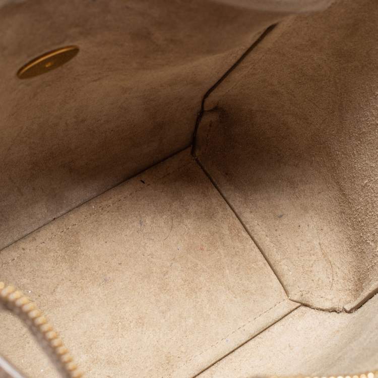 Pre Owned Celine Beige Leather Nano Belt Top Handle Bag 