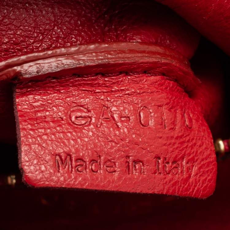 Pre Owned Celine Red Python Envelope Mini Luggage Tote