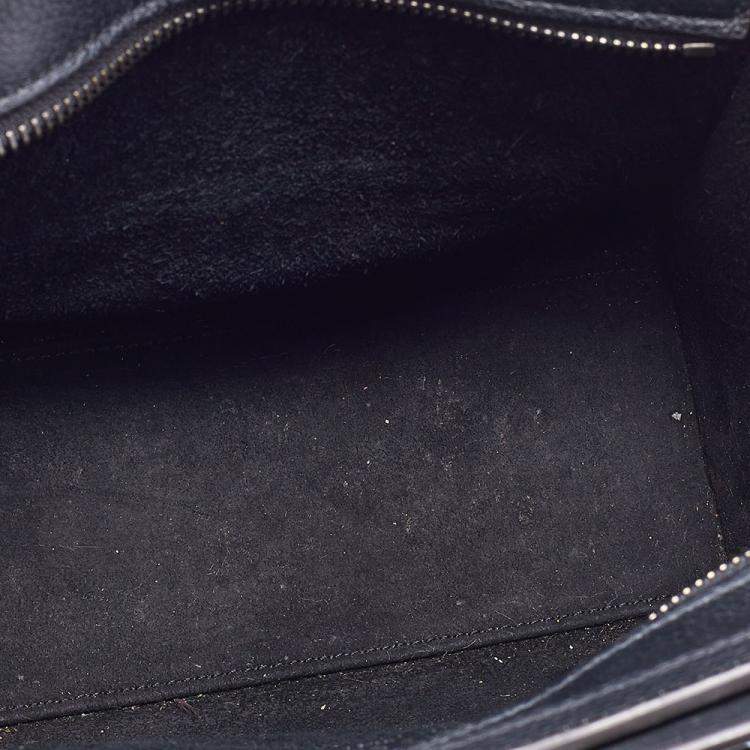 Pre Owned Celine Black Leather Nano Luggage Tote