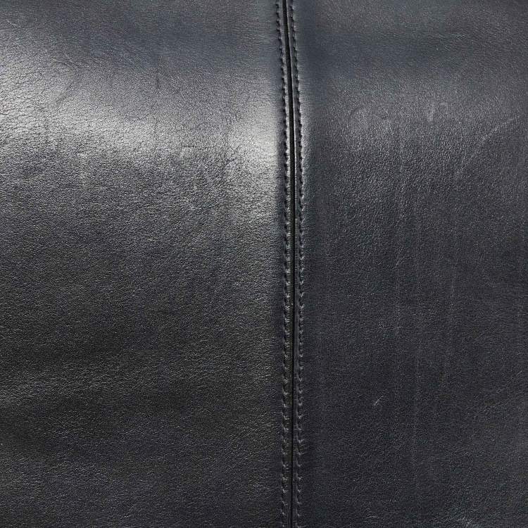 Pre Owned Celine Black Leather Trifold Chain Clutch