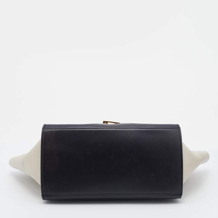 مملوكة مسبقًا Celine Tri Color Leather and Python Mini Trapeze Top Handle Bag