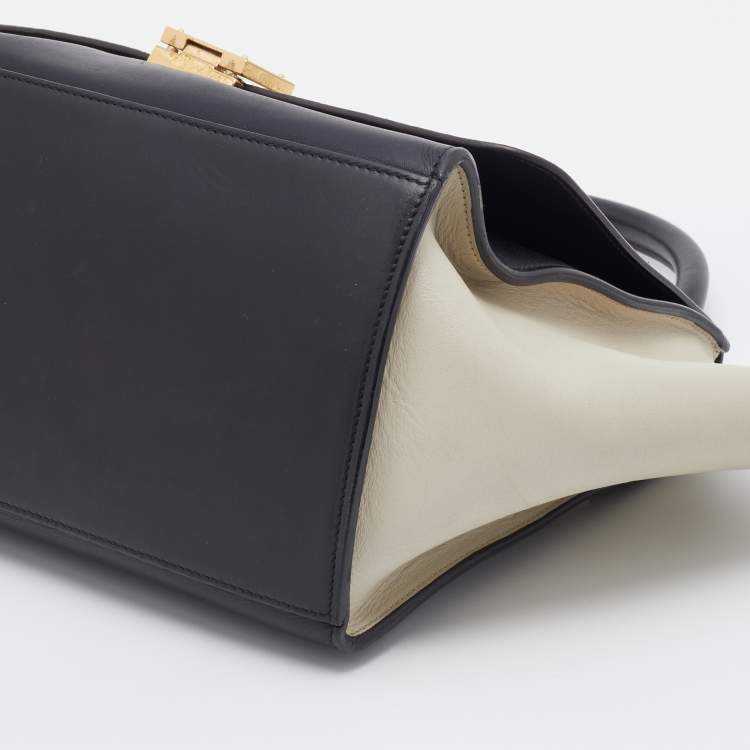 مملوكة مسبقًا Celine Tri Color Leather and Python Mini Trapeze Top Handle Bag