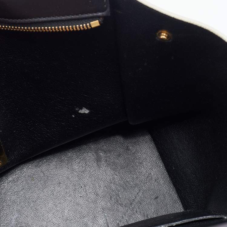 مملوكة مسبقًا Celine Tri Color Leather and Python Mini Trapeze Top Handle Bag