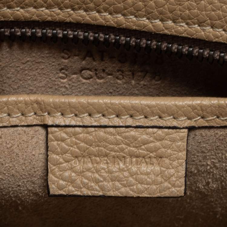Pre Owned Céline Beige Leather Nano Luggage Tote