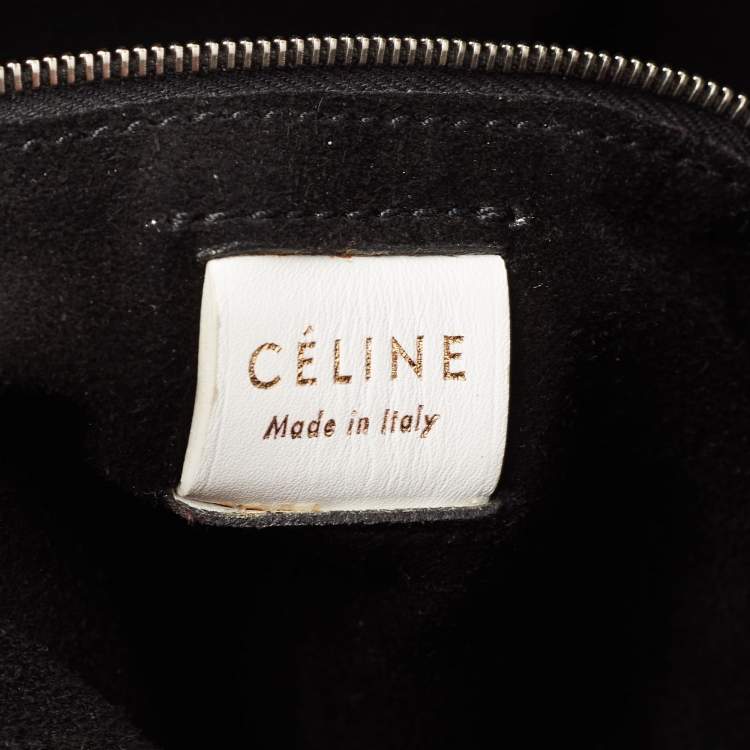 Pre Owned Celine Tricolour Checkered Leather Berlingot Clutch