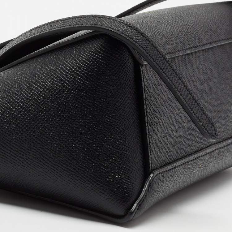 مملوكة مسبقًا Celine Black Leather Nano Belt Top Handle Bag