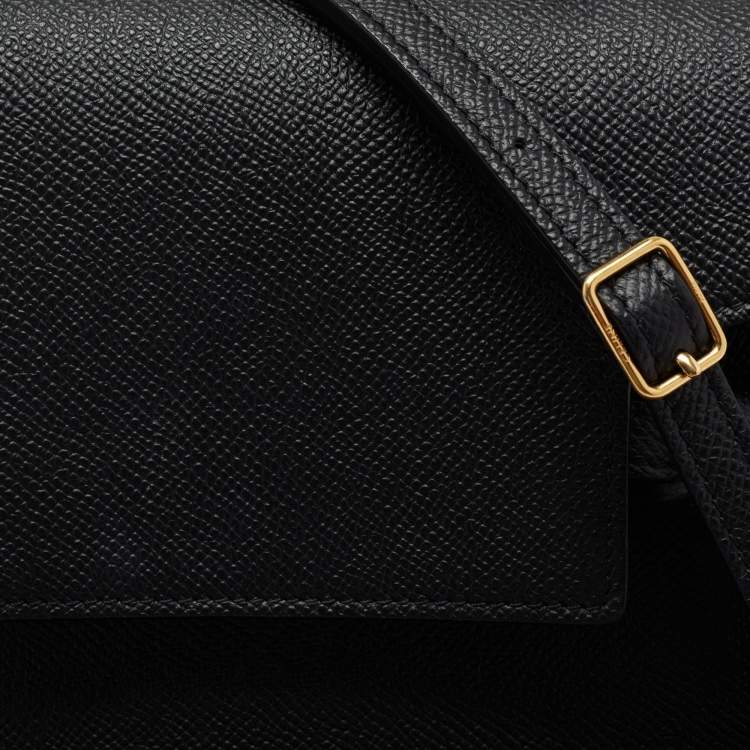 مملوكة مسبقًا Celine Black Leather Nano Belt Top Handle Bag
