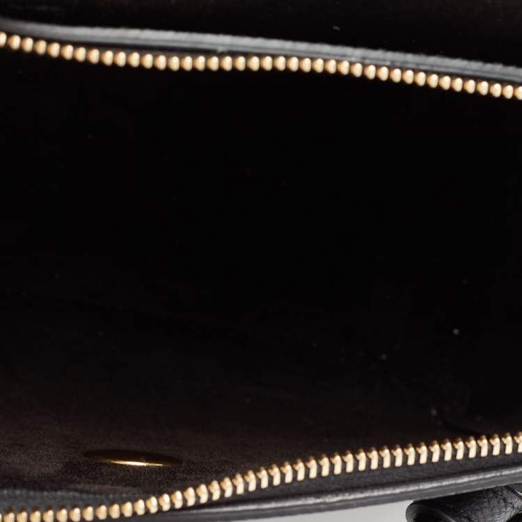 مملوكة مسبقًا Celine Black Leather Nano Belt Top Handle Bag