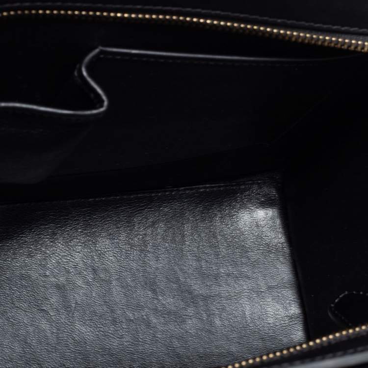 Pre Owned Celine Tri Color Lizard Leather and Suede Micro Luggage Tote