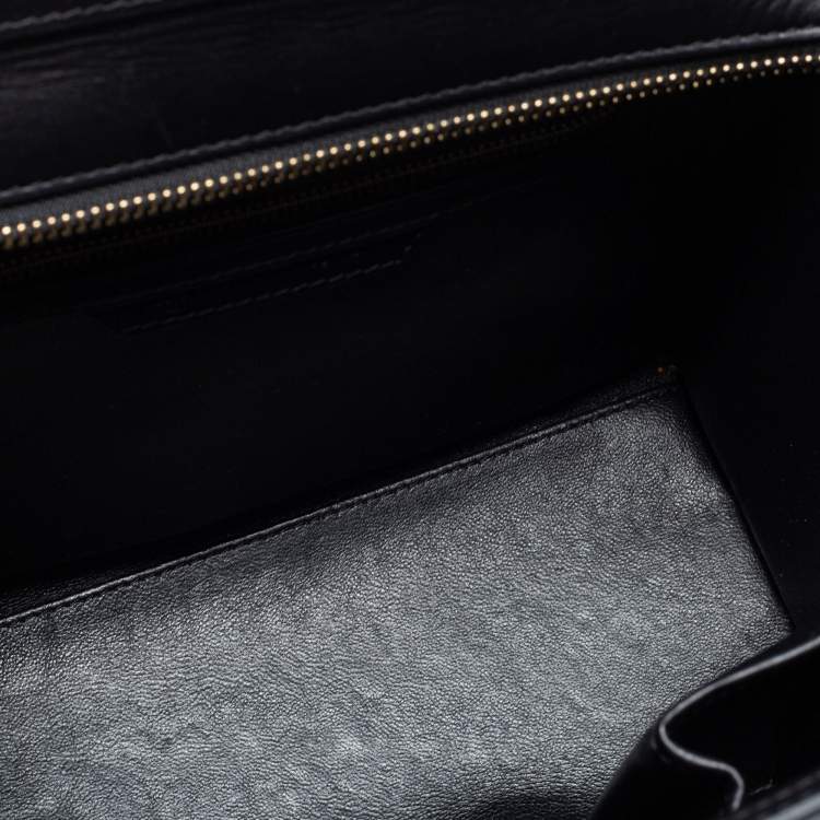 Pre Owned Celine Tri Color Lizard Leather and Suede Micro Luggage Tote