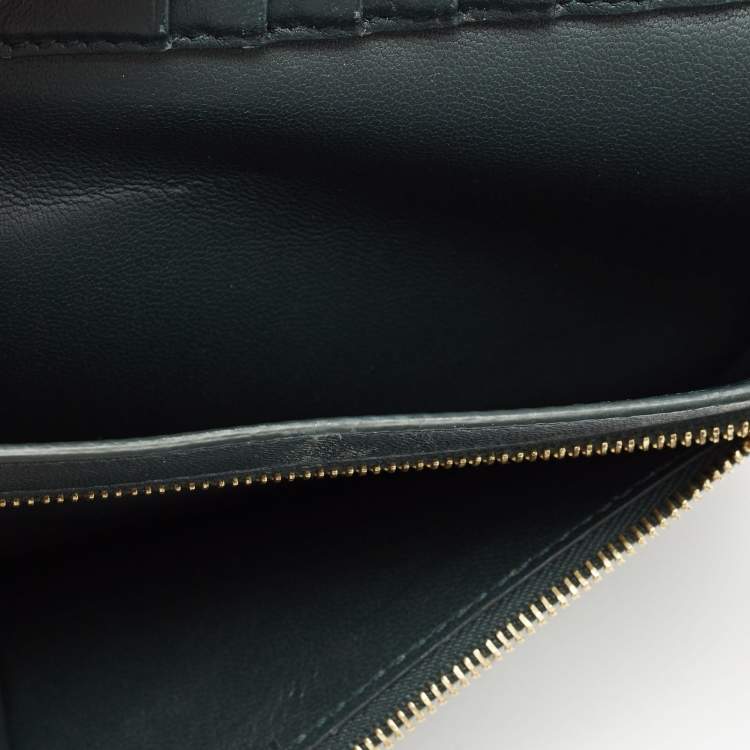 Pre Owned Celine Pink/Green Large Multifunction Strap Wallet