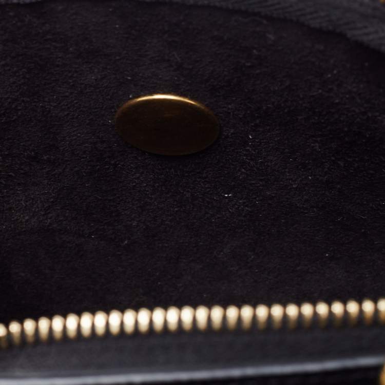 Pre Owned Celine Black Leather Nano Belt Top Handle Bag