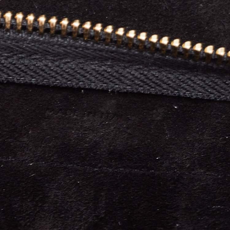 Pre Owned Celine Black Leather Nano Belt Top Handle Bag
