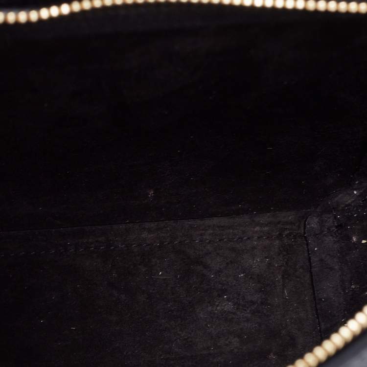 Pre Owned Celine Black Leather Nano Belt Top Handle Bag