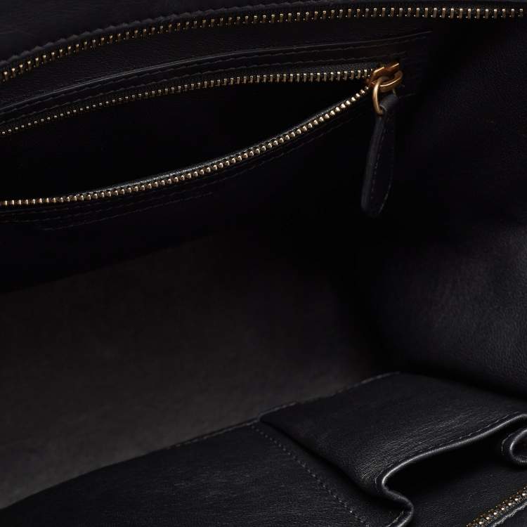 Pre Owned Celine Multicolor Nubuck Leather Mini Luggage Tote