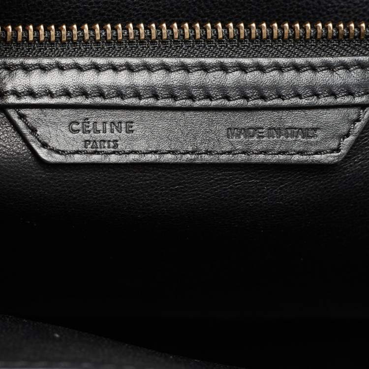 Pre Owned Celine Multicolor Nubuck Leather Mini Luggage Tote