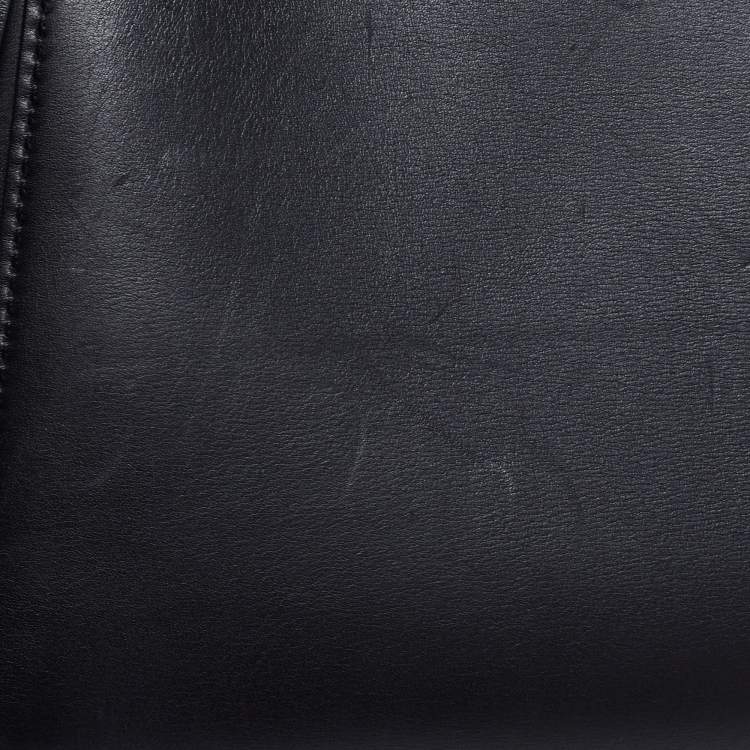 Pre Owned Celine Black Leather Large Edge Top Handle Bag