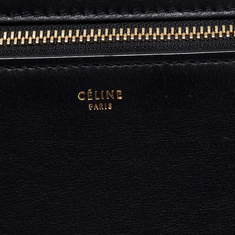 Pre Owned Celine Black Leather Large Edge Top Handle Bag