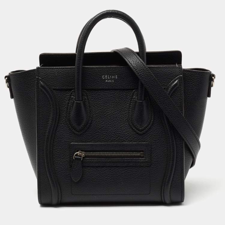مملوكة مسبقًا Celine Black Leather Nano Luggage Tote