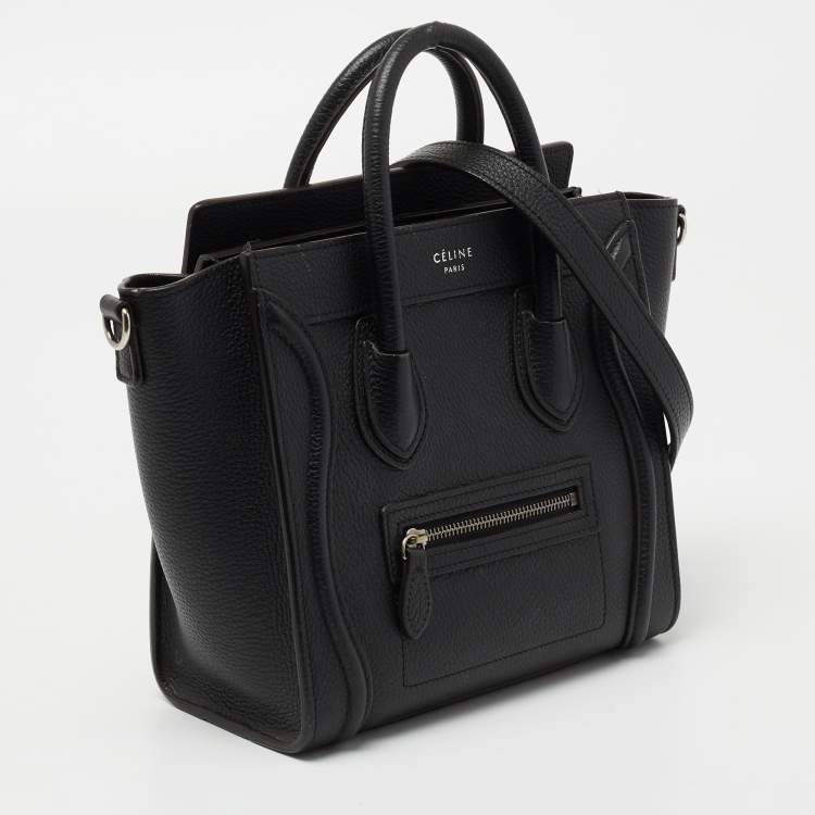 مملوكة مسبقًا Celine Black Leather Nano Luggage Tote