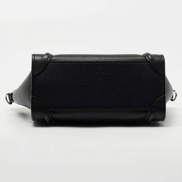 مملوكة مسبقًا Celine Black Leather Nano Luggage Tote
