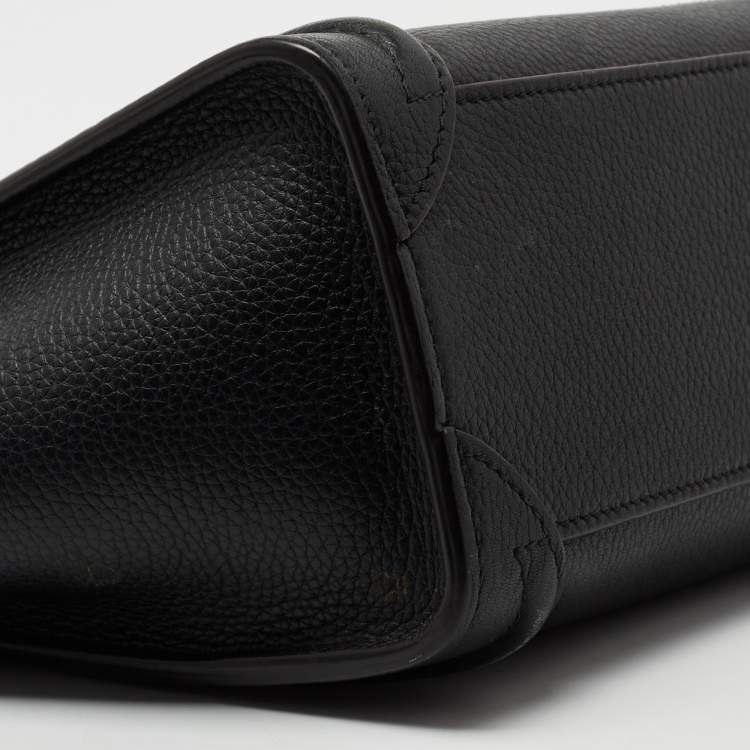 مملوكة مسبقًا Celine Black Leather Nano Luggage Tote