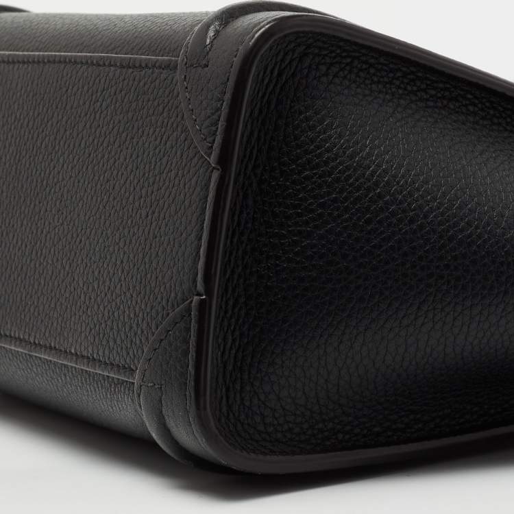 مملوكة مسبقًا Celine Black Leather Nano Luggage Tote