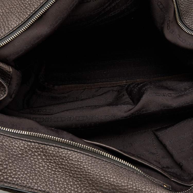 Pre Owned Celine Dark Taupe Pebbled Leather Hobo