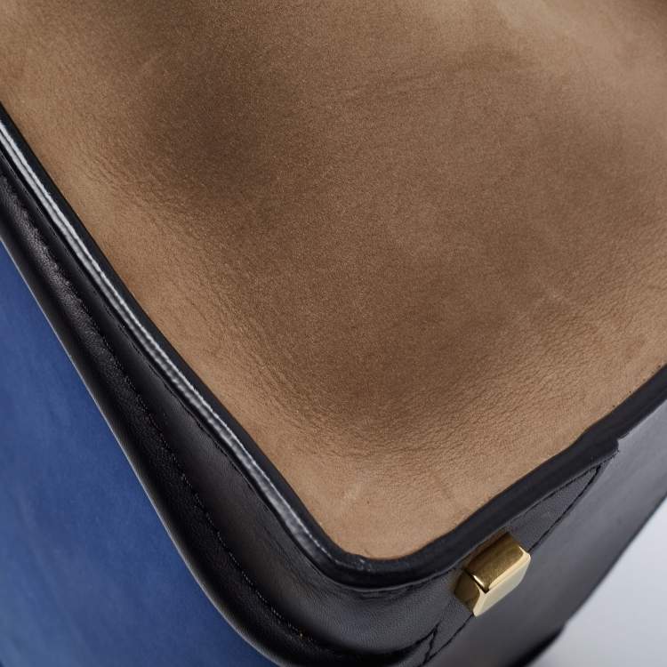 Pre Owned Celine Multicolor Nubuck and Leather Micro Luggage Tote