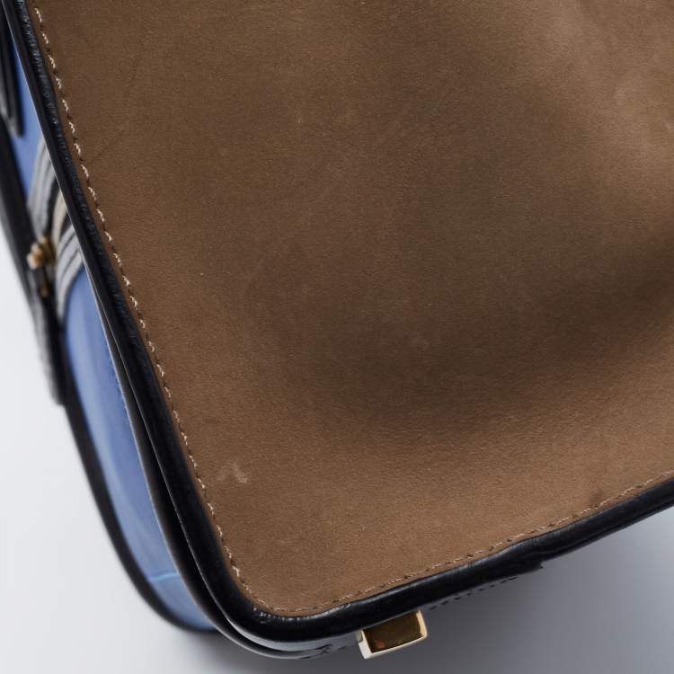 Pre Owned Celine Multicolor Nubuck and Leather Micro Luggage Tote