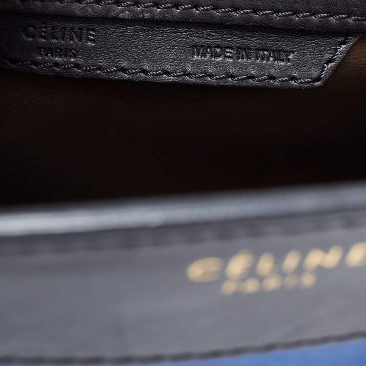 Pre Owned Celine Multicolor Nubuck and Leather Micro Luggage Tote