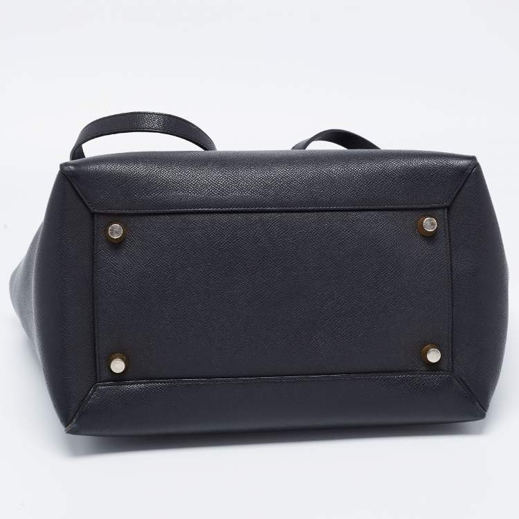 مملوكة مسبقًا Celine Black Leather Small Belt Top Handle Bag